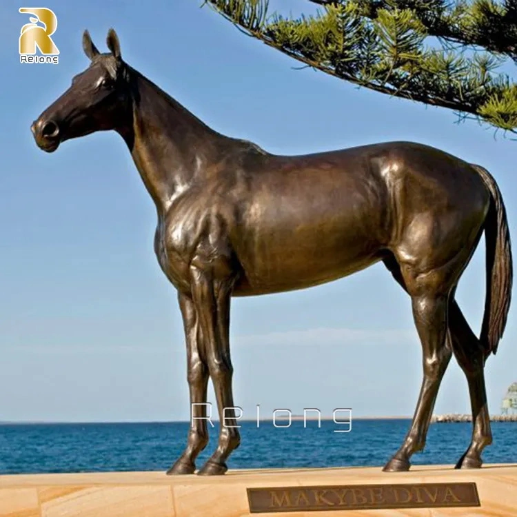 Custom Outdoor Life Size Antique Art Metal Animal Statue Park Ornament Bronze Horse Sculpture Garden Park Decor