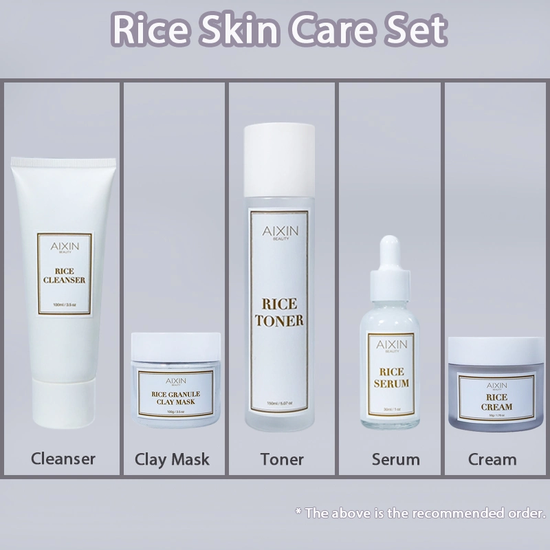 Soins de la peau équilibrants et hydratants de la gamme de soins de la peau au riz de Beauty Cosmetics.