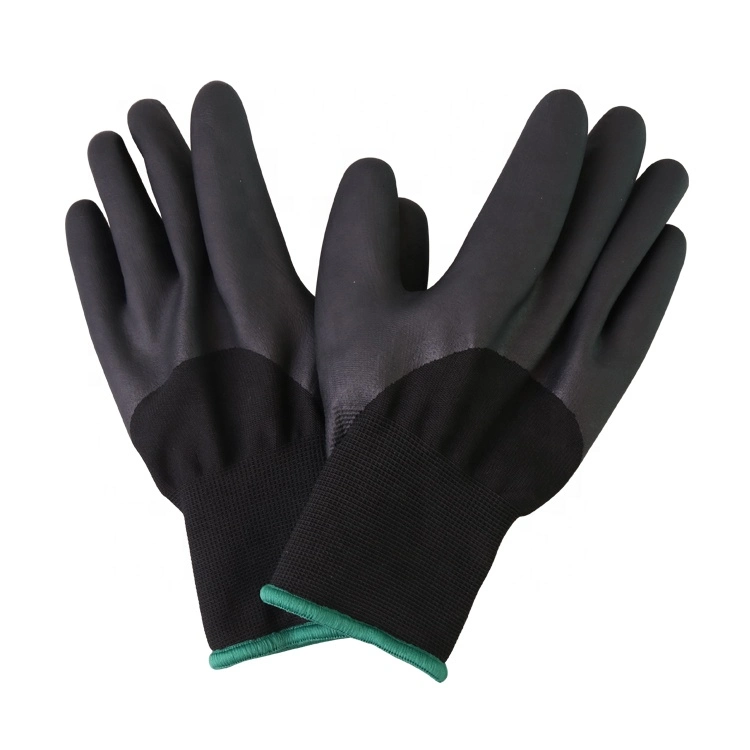 Double Shell Foam Nitrile Coated Winter Work Gloves Warm