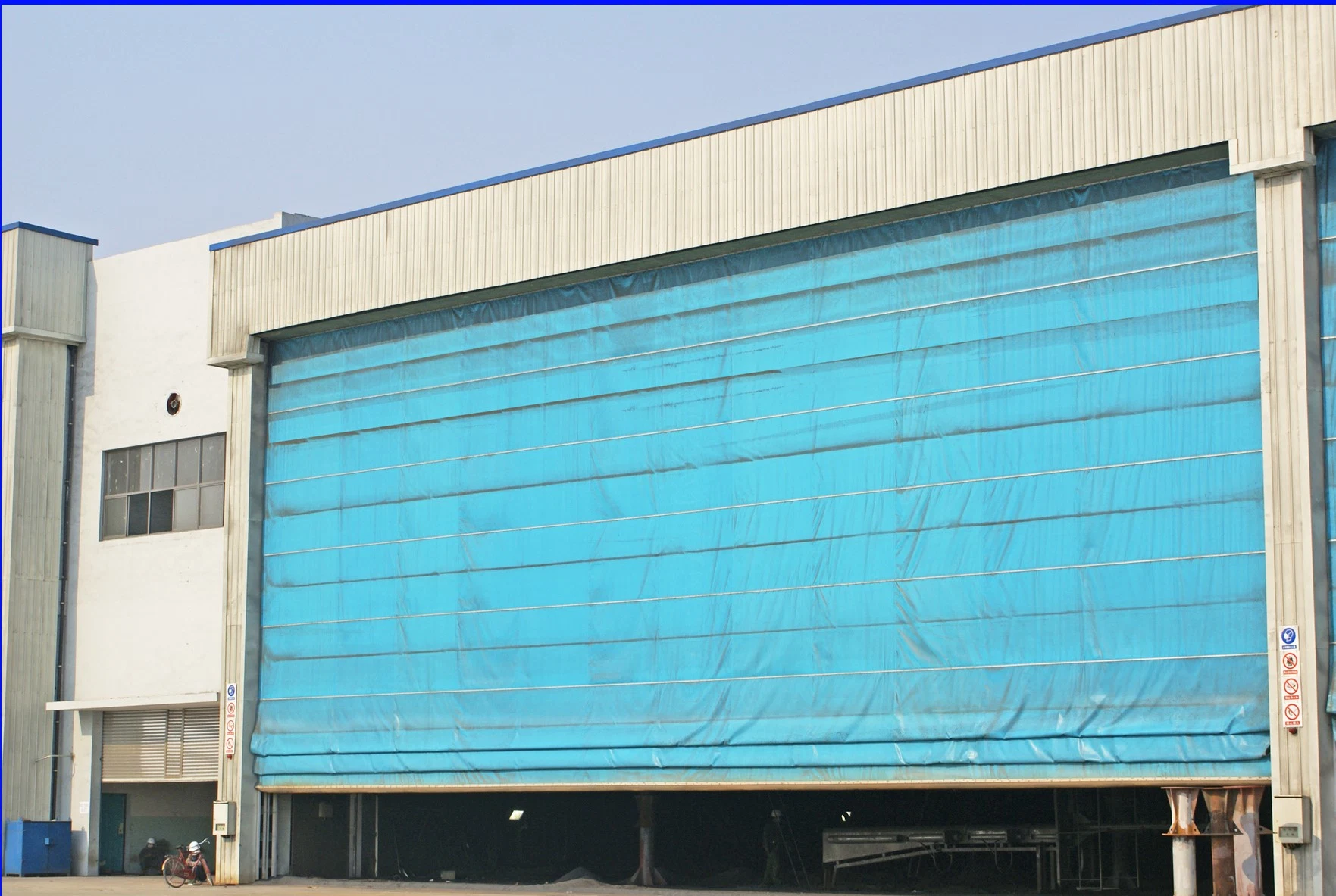 PVC Curtain Folding up Motorized Civil Airplane Automatic PVC Fabric Mega Hangar Door