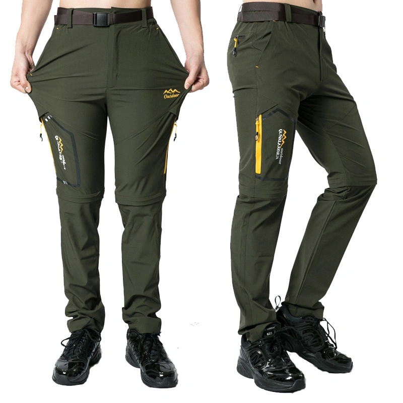 Men's Camping Hiking Pants Trekking High Stretch Summer Thin Waterproof Quick Dry Outdoor Sports Travel Trousers
