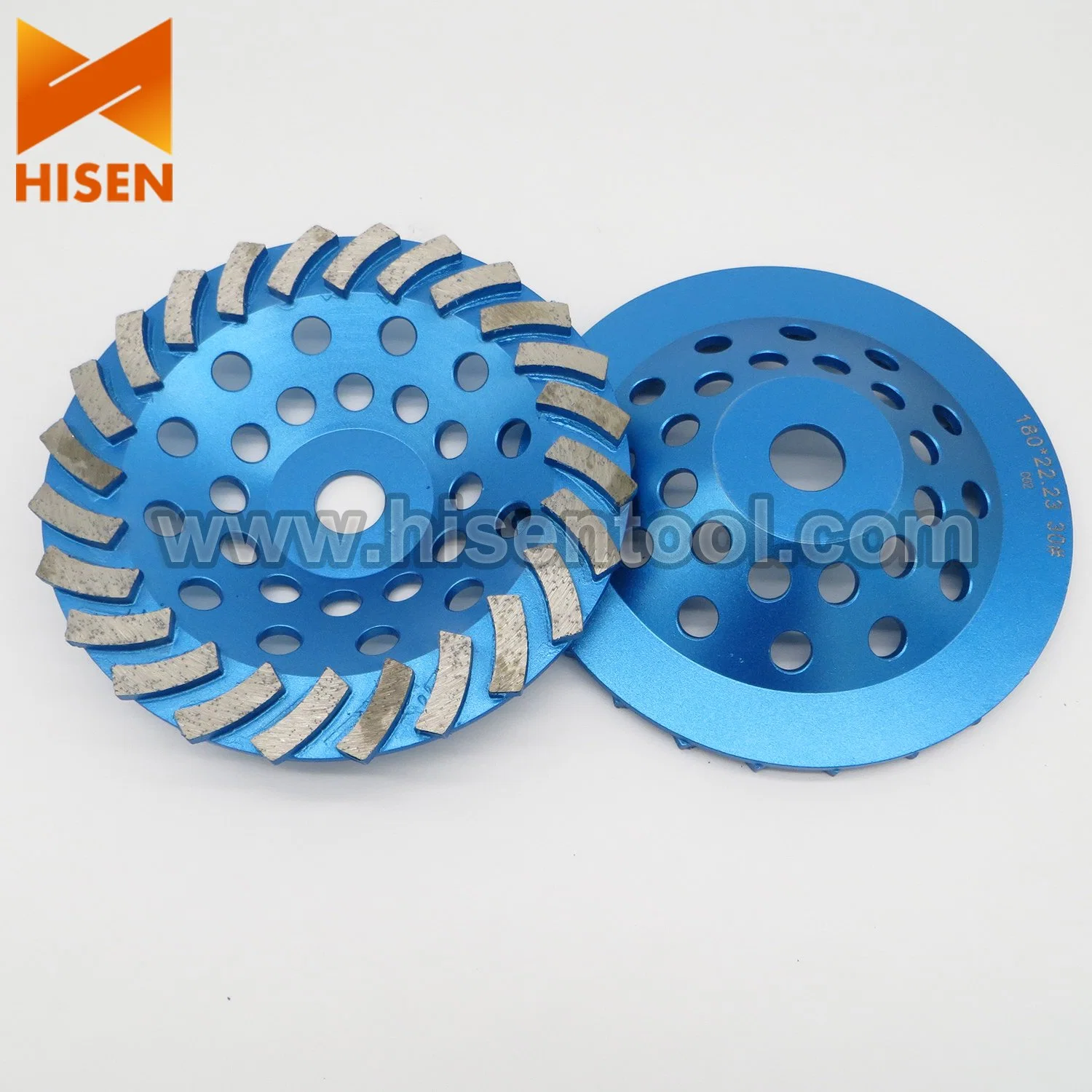 180mm Spiral Turbo Pattern Diamond Cup Wheel for Concrete