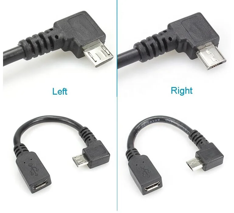 Screw Panel Mount Micro USB Data Extension Cable Data Sync Cable