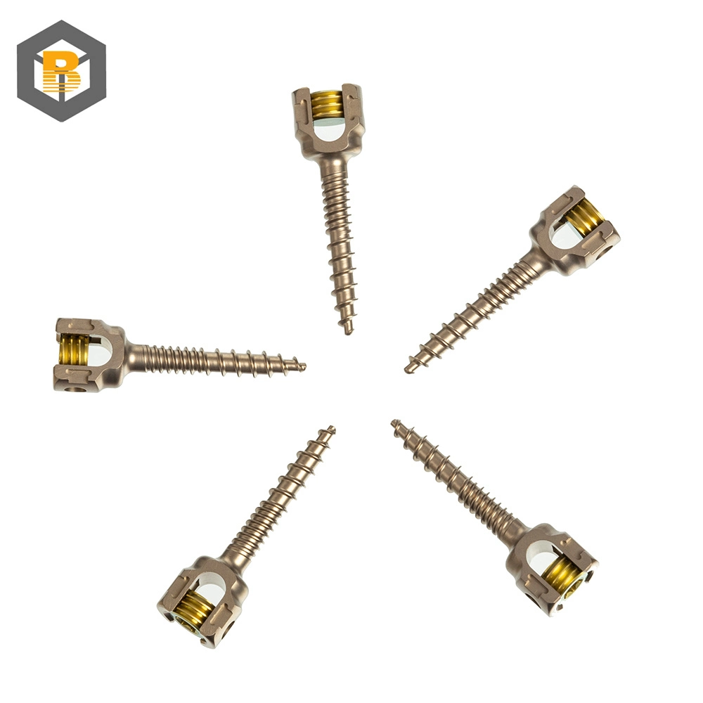 High quality/High cost performance Spinal Pedicle Screw Fixation System 5.5mm Double Threaded Screws Orthopedic Surgical Spine Implants Machine Part