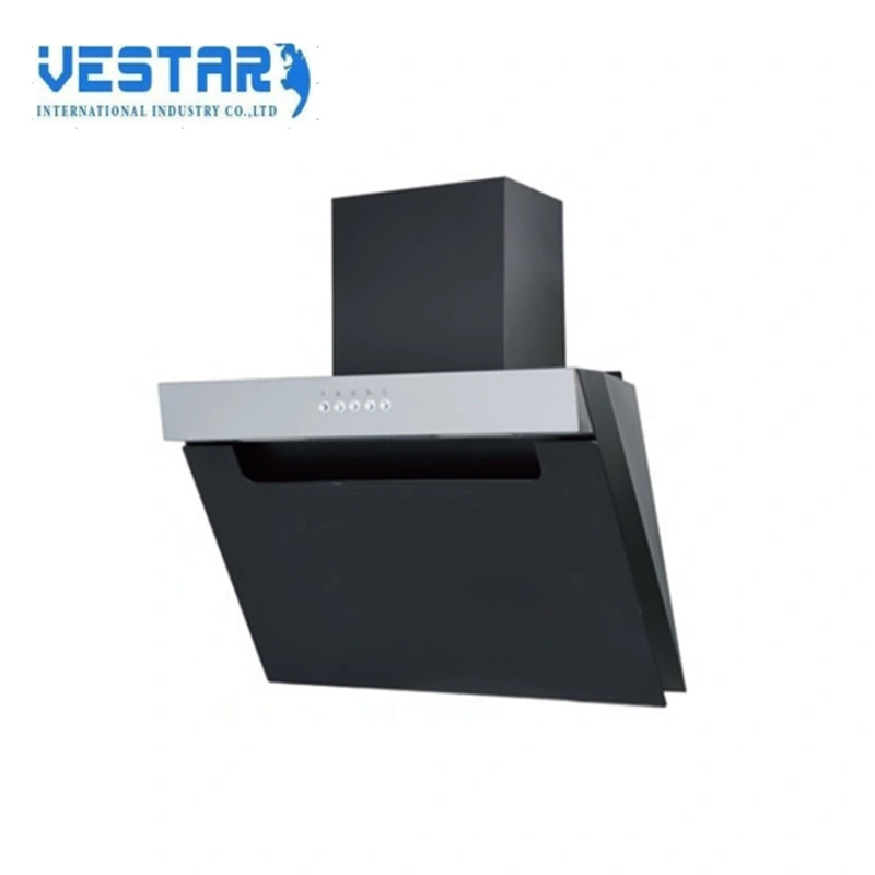 China Black Glass with Stainless Steel Body Slant Range Hood