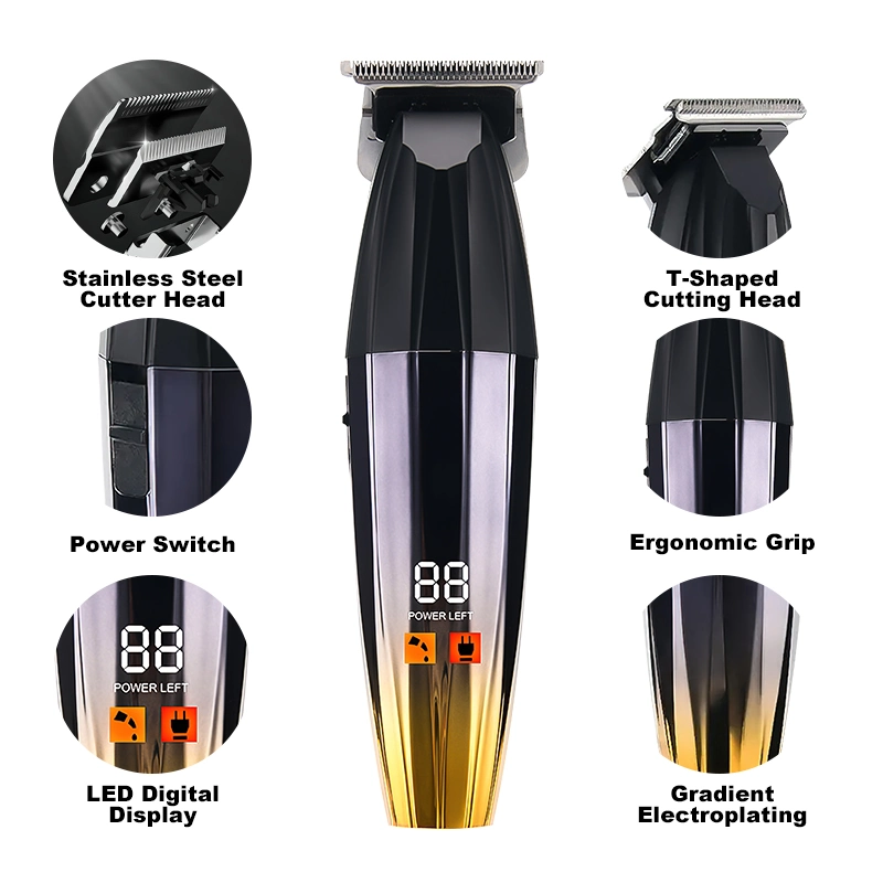 Koofex Electric Men Replaceable Portable Equipment Groing Cordless Ceramic Blade Hair Trimmer