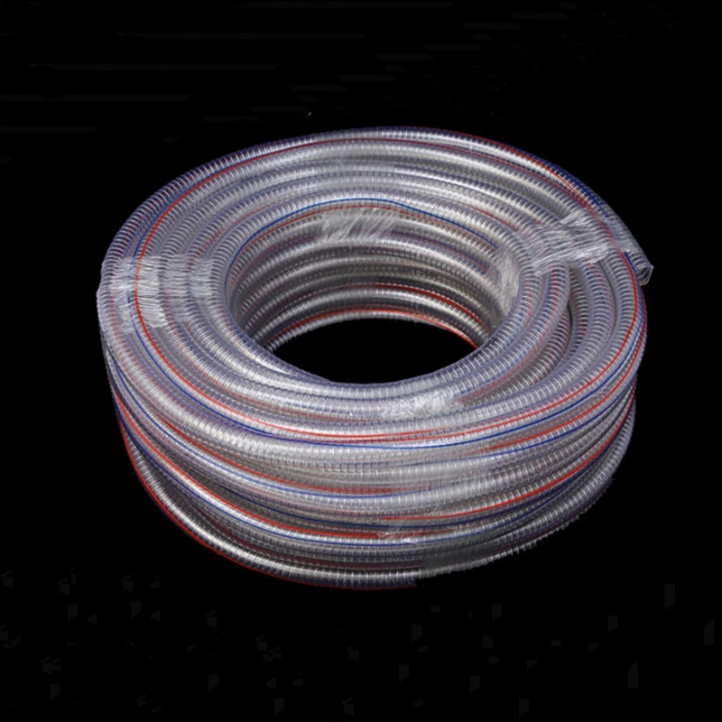 Plastic Reinforced Pipe High Temperature Resistance PVC Spiral Steel Wire Hose