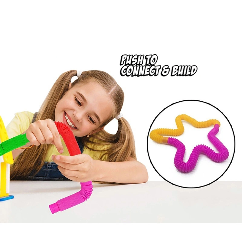 Juguetes divertidos estrés sensorial DIY sensorial Fidget Pop Tubes