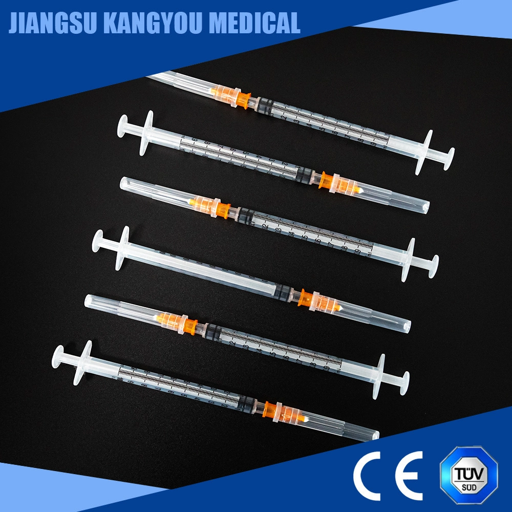 CE Medical Safety Single Use Sterile Injection Plastic Syringe with/Without Needles