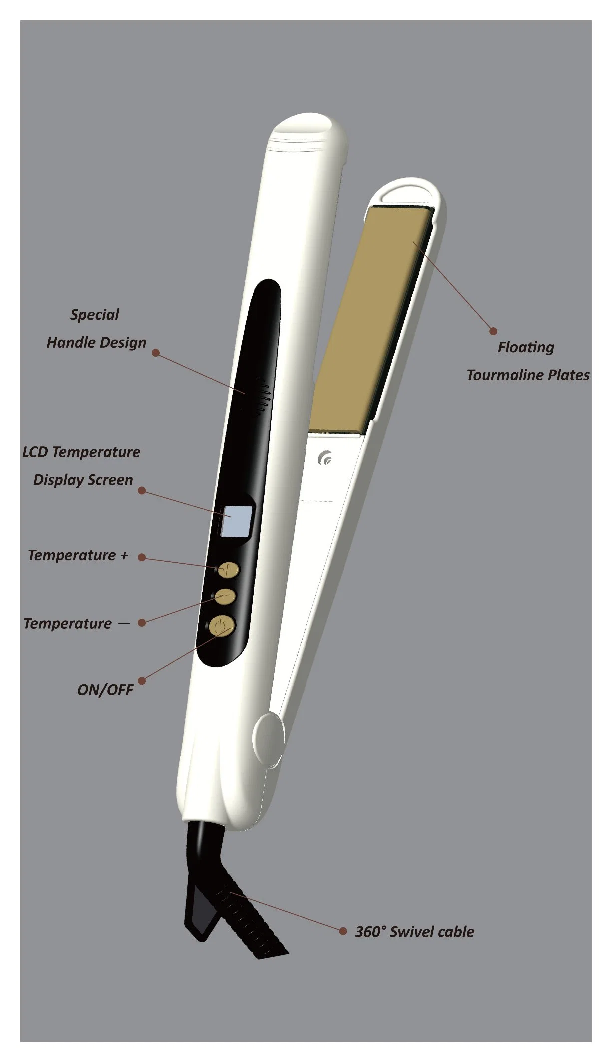 Mch Heating Elements Hair Straightener with 36 Months 150~240&ordm; C 35W-45W