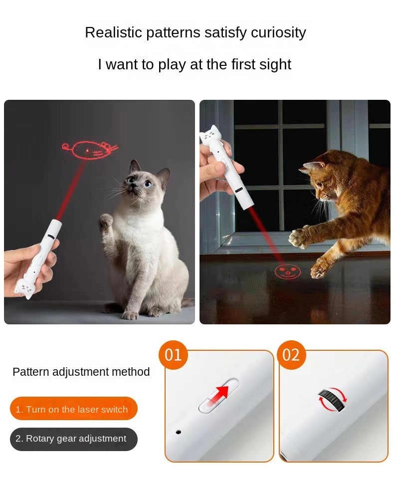 Durable USB Rechargeable Laser Custom Electronic Pet Funny Interactive Cat Toy Laser Funny Cat Pen