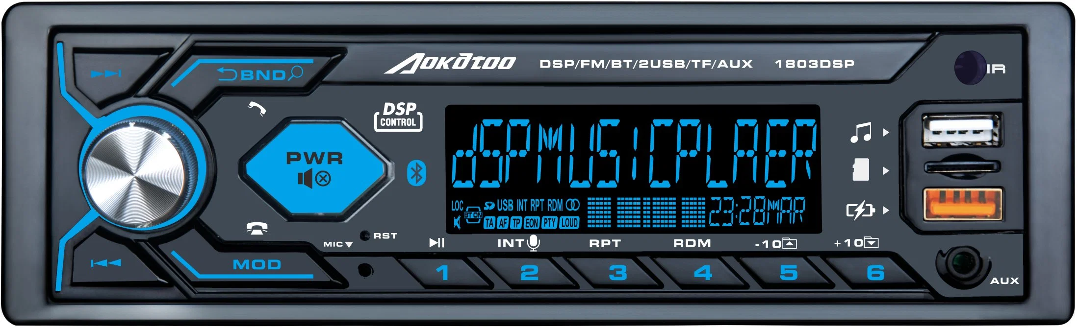 مشغل MP3 DSP للسيارة مع 30 Band EQ/APP/Bluetooth