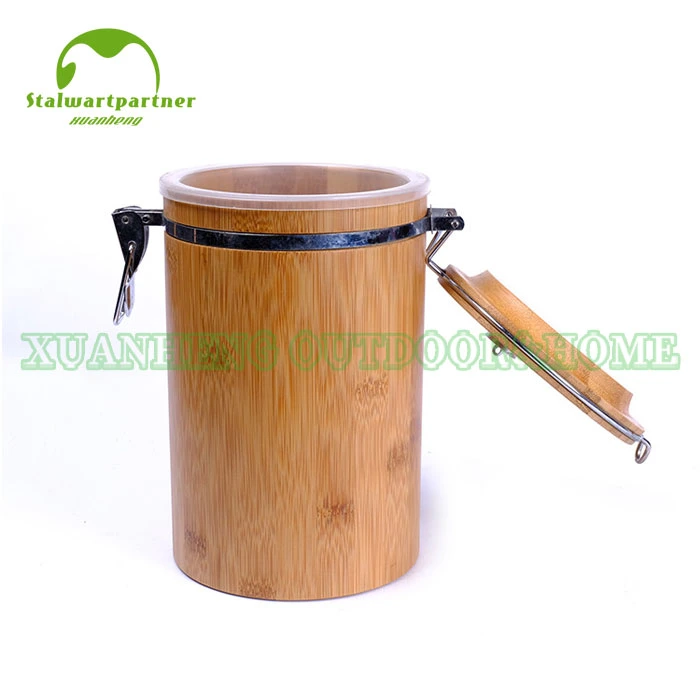 Eco-Friendly Bamboo Tea Storage Tin Box Set