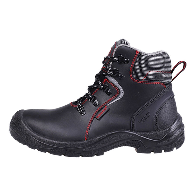 PU Adhesive Outsole Imported Top Layer Trimmed Cowhide Safety Shoes
