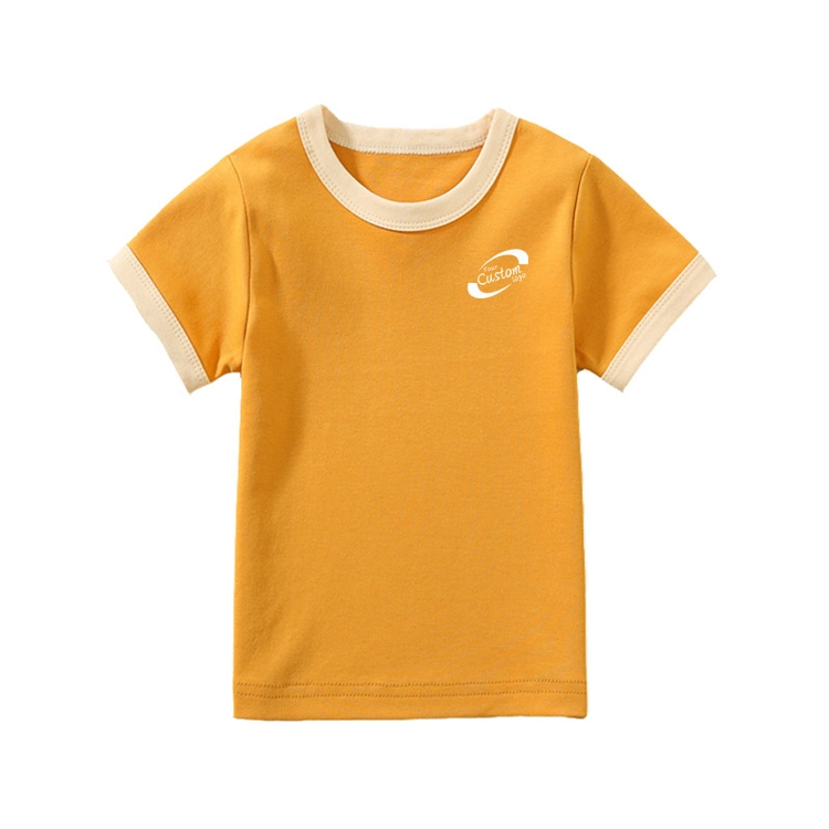 Custom Design Children Short Sleeve T-Shirt Printing 100% Cotton Plain Blank Kids Baby Girl Boy T Shirts