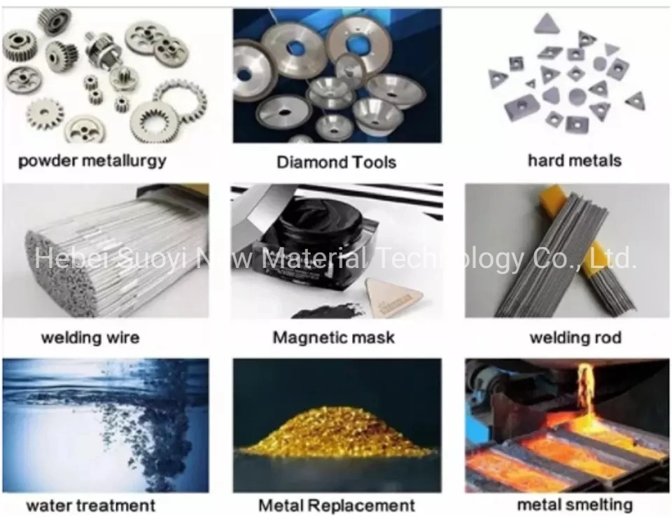 La poudre de nickel Suoyi ni de poudre de métal High-Purity Poudre de nickel principalement utilisé dans les alliages et comme catalyseurs 99.99%-99.999% CAS 7440-02-0