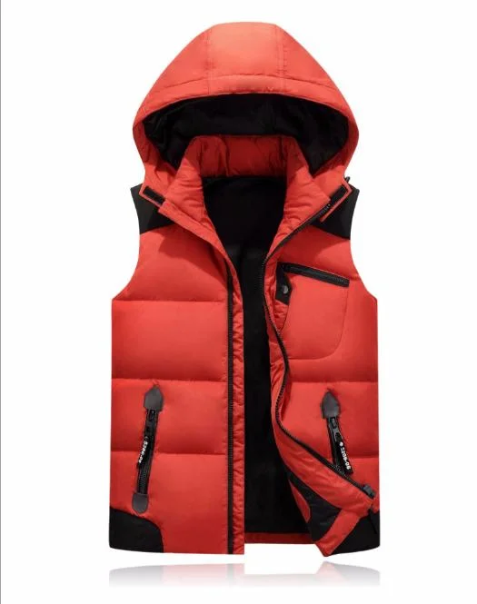 Fabricante de moda de inverno Aqueça o colete homens estabelece Padding Vest em cores diferentes