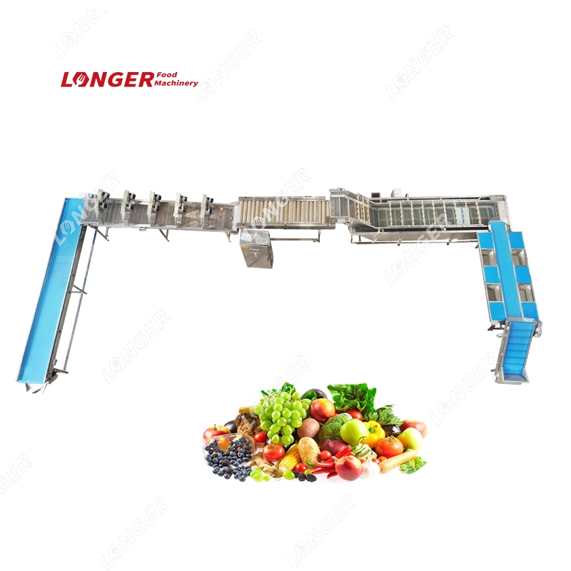 Multi Fruit and Vegetable Washing Line Vegetables Processing Line Fruit and Vegetable Cutting Packing Machine Line