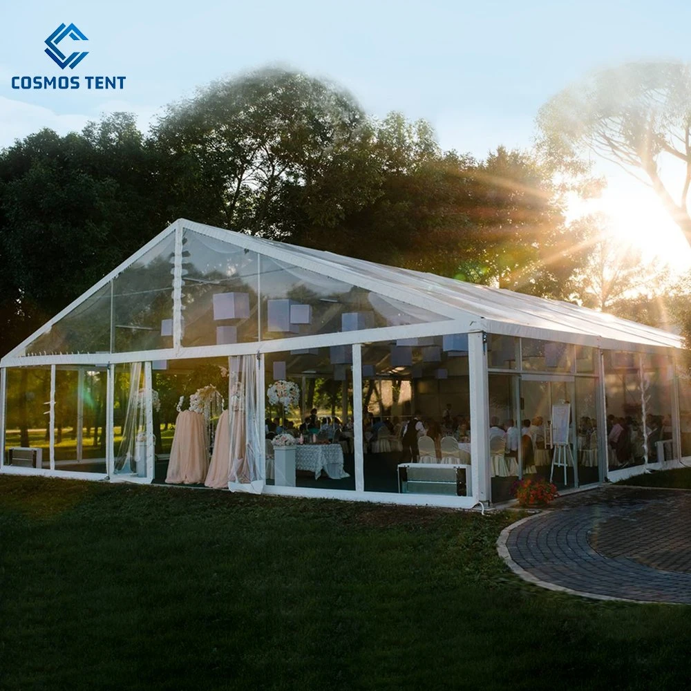 10m Clear Span transparente Waterproof Party Marquee Event carpas for Boda al aire libre