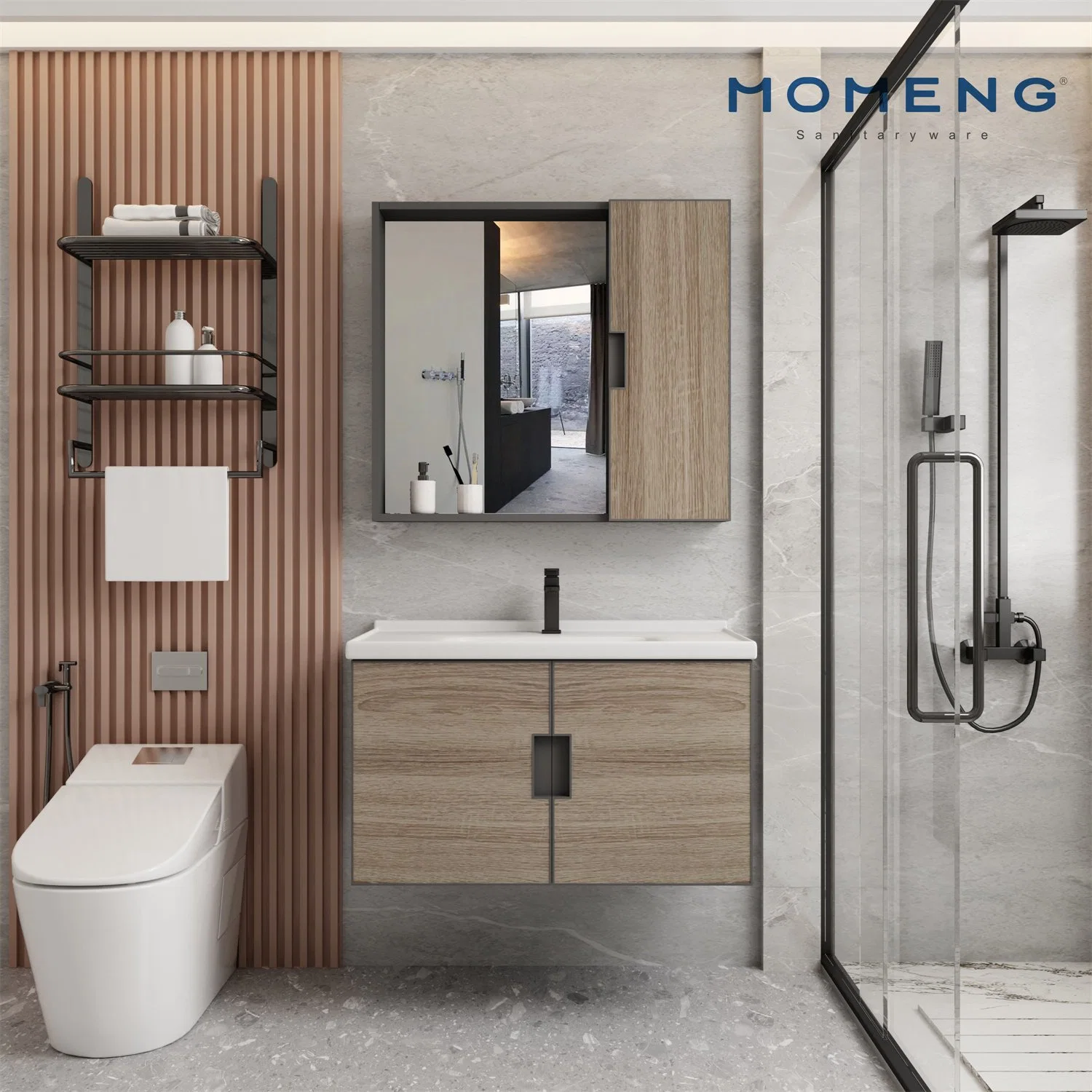 New Design Aluminum Bathroom Modern Design Bathroom Cabinet Set