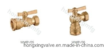 Female Two Piece Body Forged Brass Chromel Plated Water Meter Ball Valve