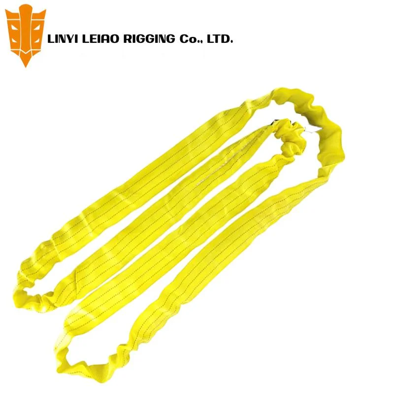 High quality/High cost performance 100% Polyester Round Sling Lifting Strap Made in China