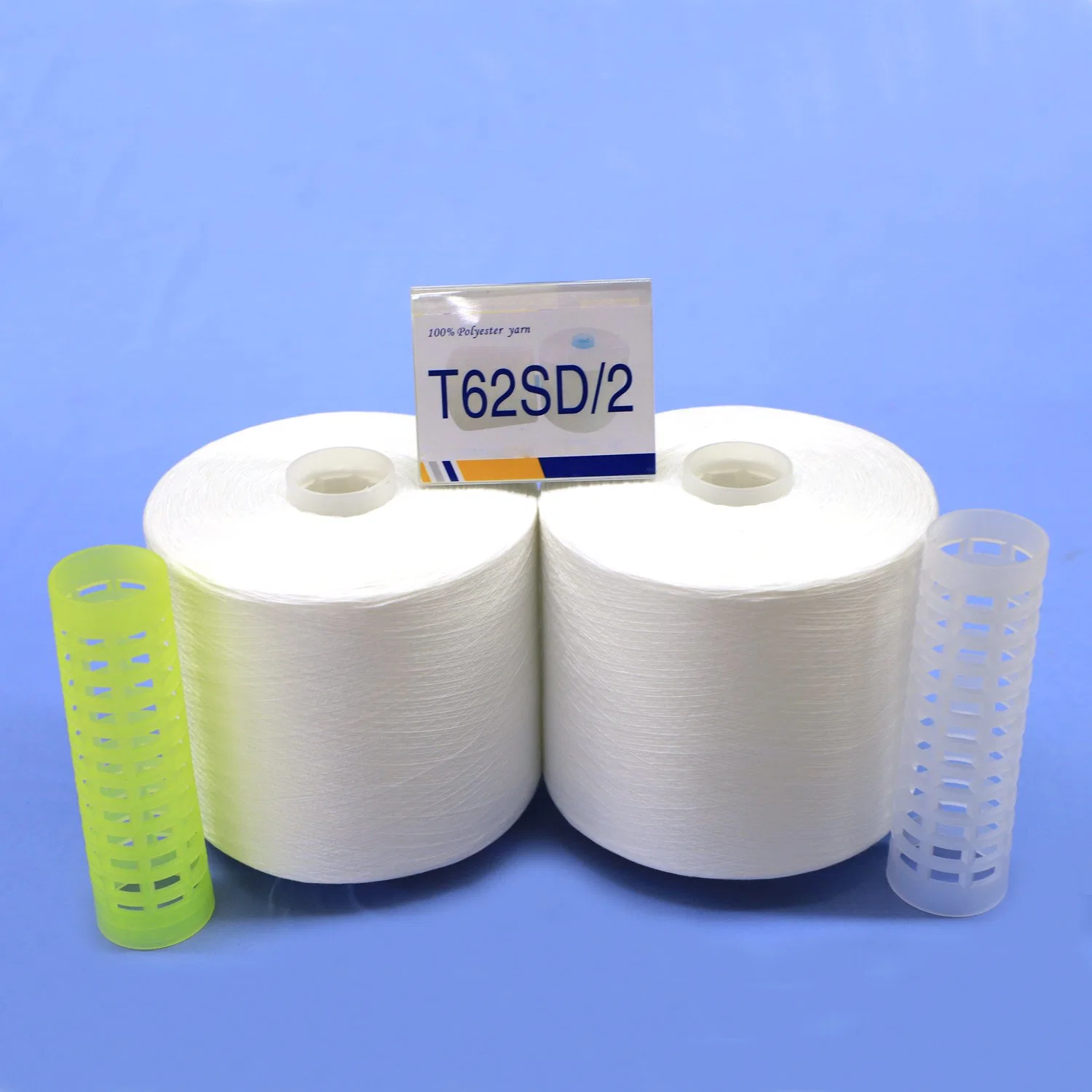60s/2 100% Yizheng Marca tubo teñido de silicona aceite hilado de poliéster Bolsos de mano Yarn