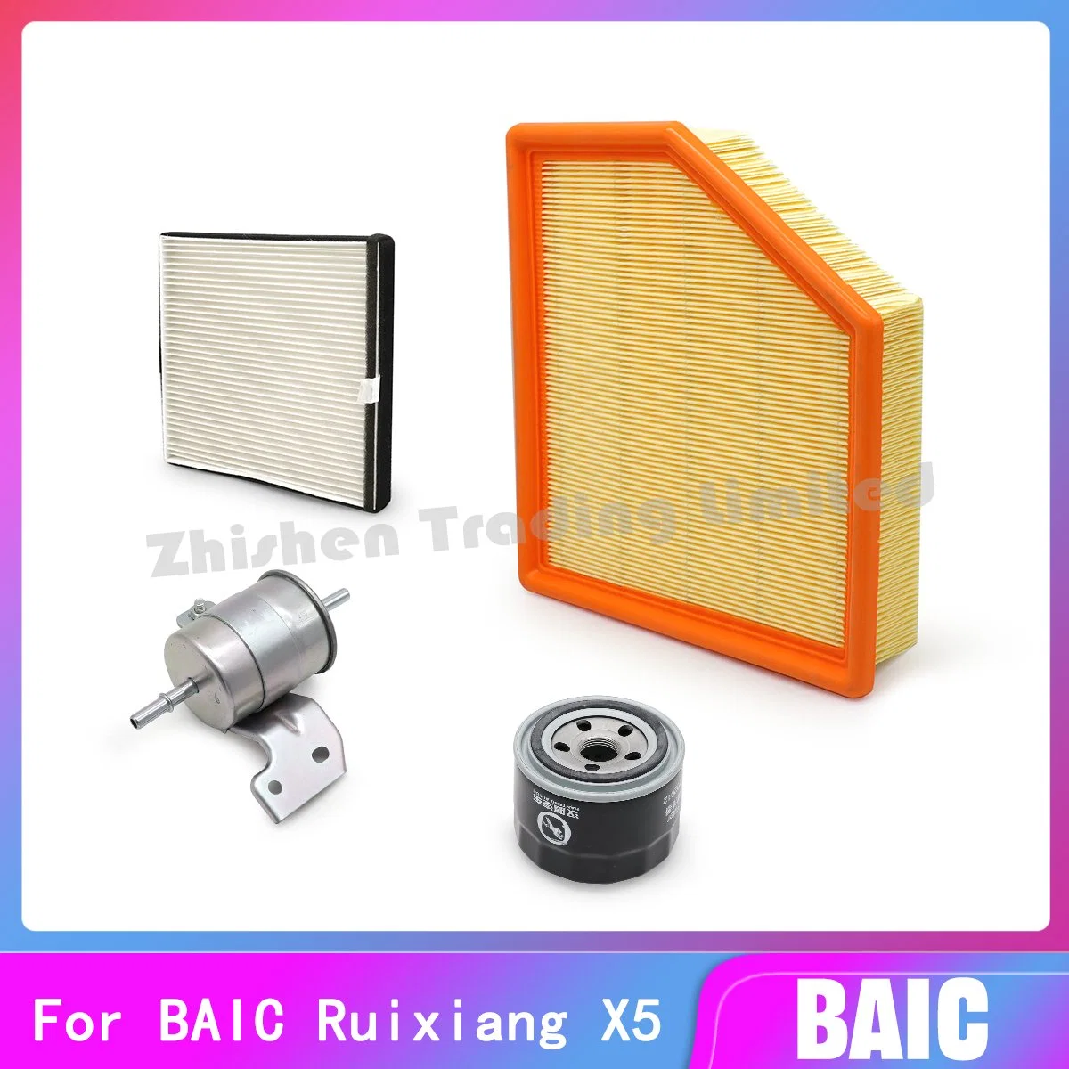 Baic Auto Spare Part Auto Accessory for Ruixiang X5 Oil Filter Element Air Filter Element Air Conditioning Filter Element Fuel Filter Element