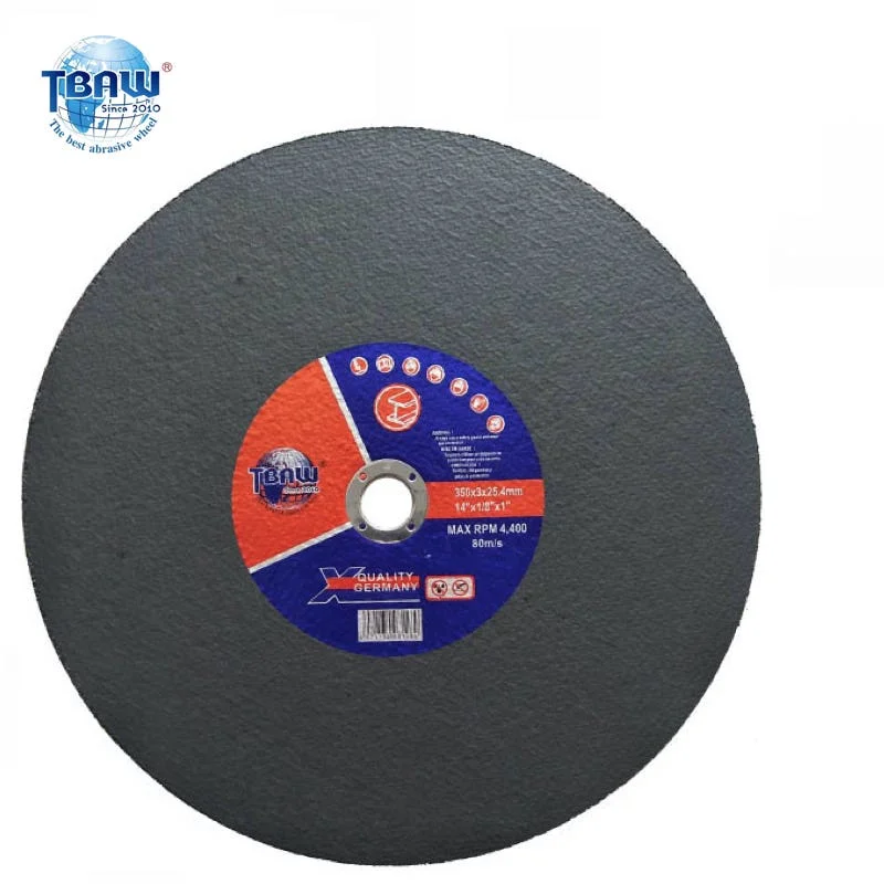 14pouces 350mm Coupe abrasive Grindding roue de roue double papier Double Net 350*3,0*25mm