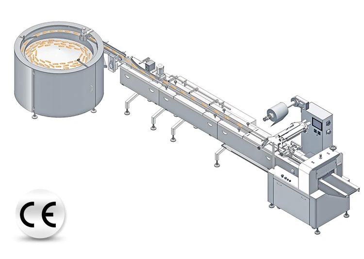 Packaging Line with Turntable Freeze Dried Passion Fruit Lemon Slices Dried Fruit Pillow Sealing Machine Independent Small Package Food Packaging Machine