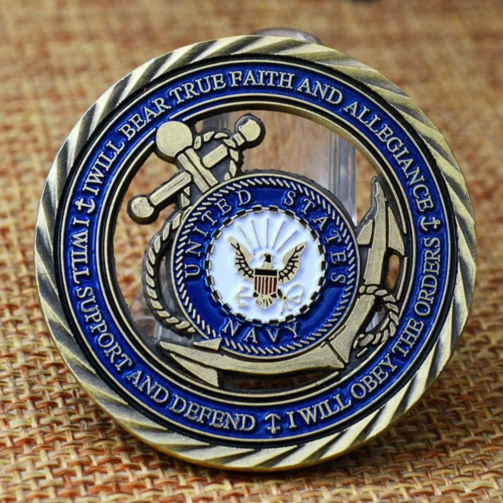 Les valeurs fondamentales de l'US Navy Military Challenge Coin Collector's Medal en tant que cadeau souvenir pour les amis, la famille, les collègues et les partenaires.