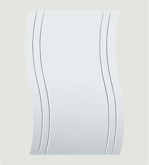 Silver Coated Glass Irregular Curve Bathroom Decorative Mirror (LZ-379)