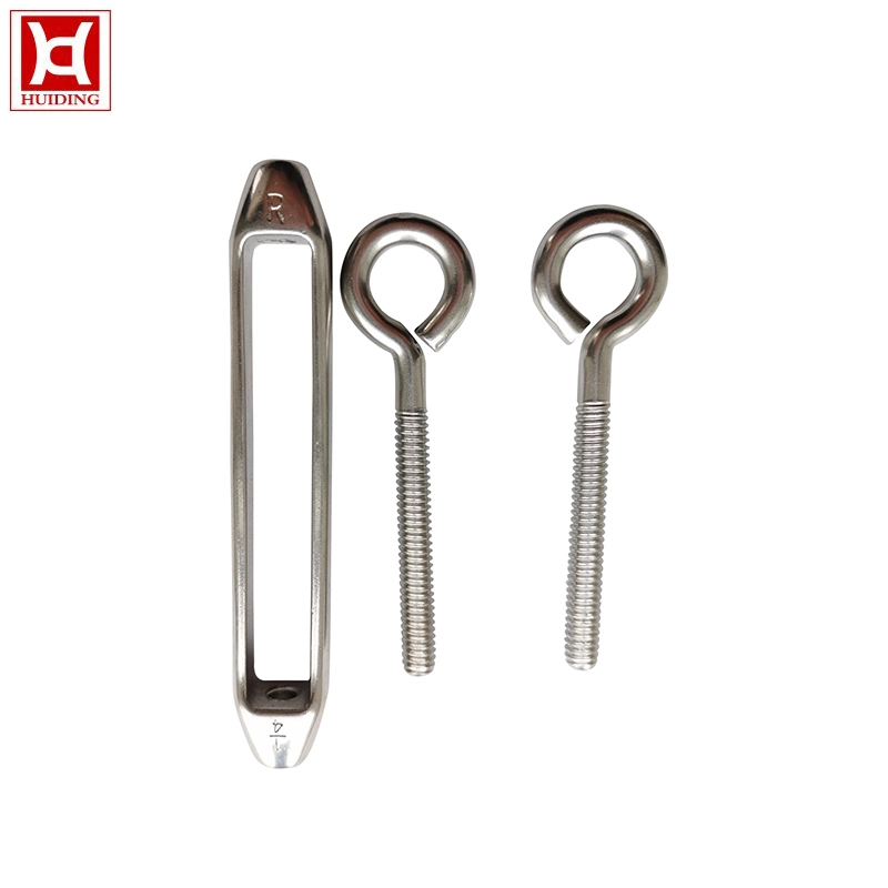 High Quality Custom Anchor Construction Stainless Steel Eye Hook Open Body Turnbuckle Bolt with Hook