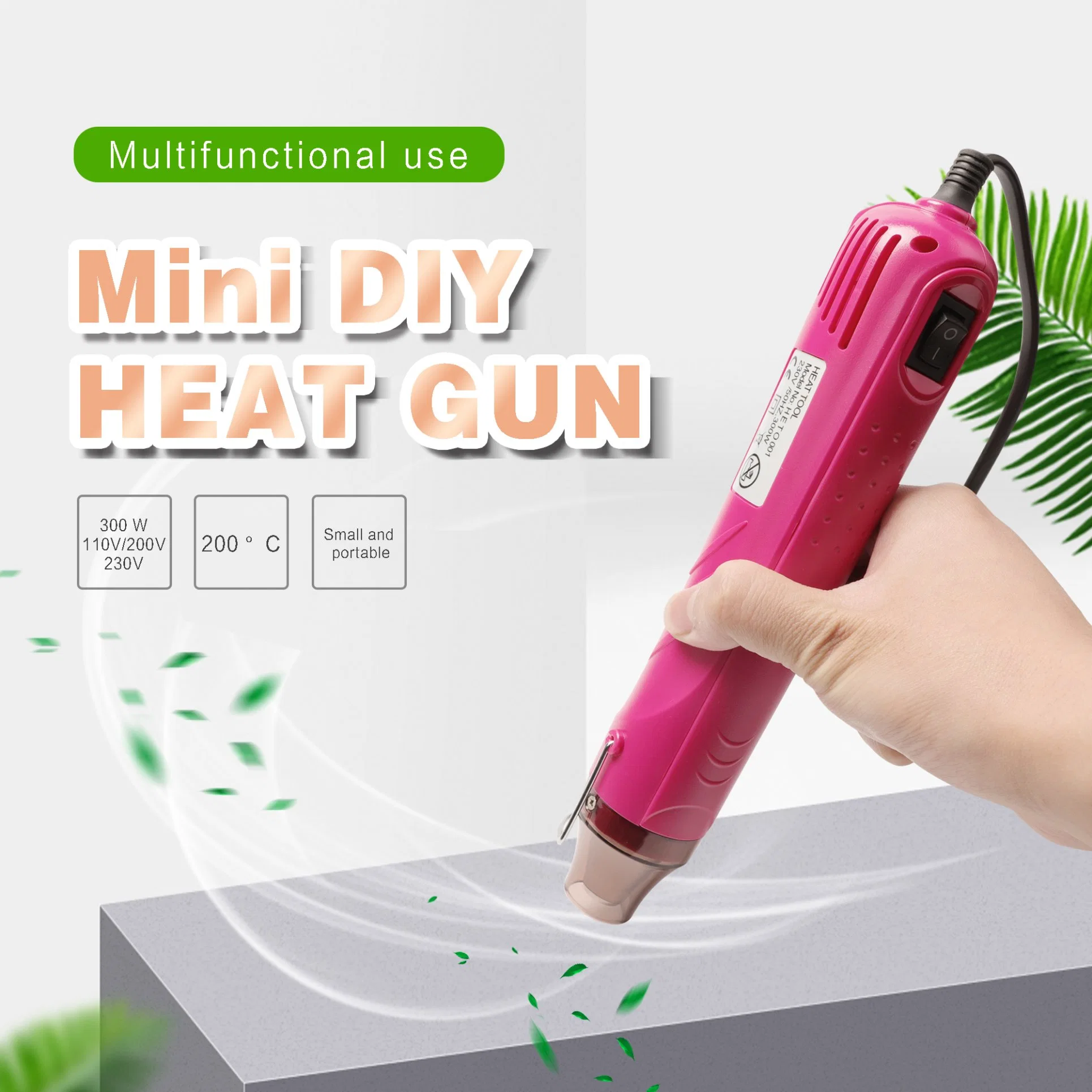 21332 110V 220V Mini Handheld Hot Air Gun 300W Portable Heat Gun for DIY Craft Embossing