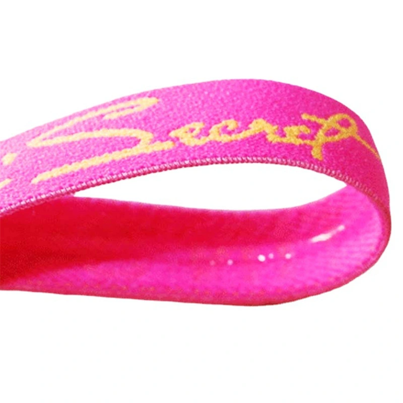 Jacquard Elastic Band with Transparent Glue on The Back Side Elastic