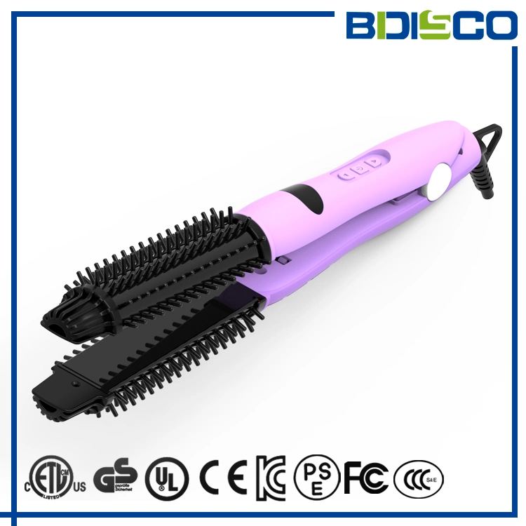 2 In1 Multifunctional Both Straighting Curling Hair Styling Tools Brush