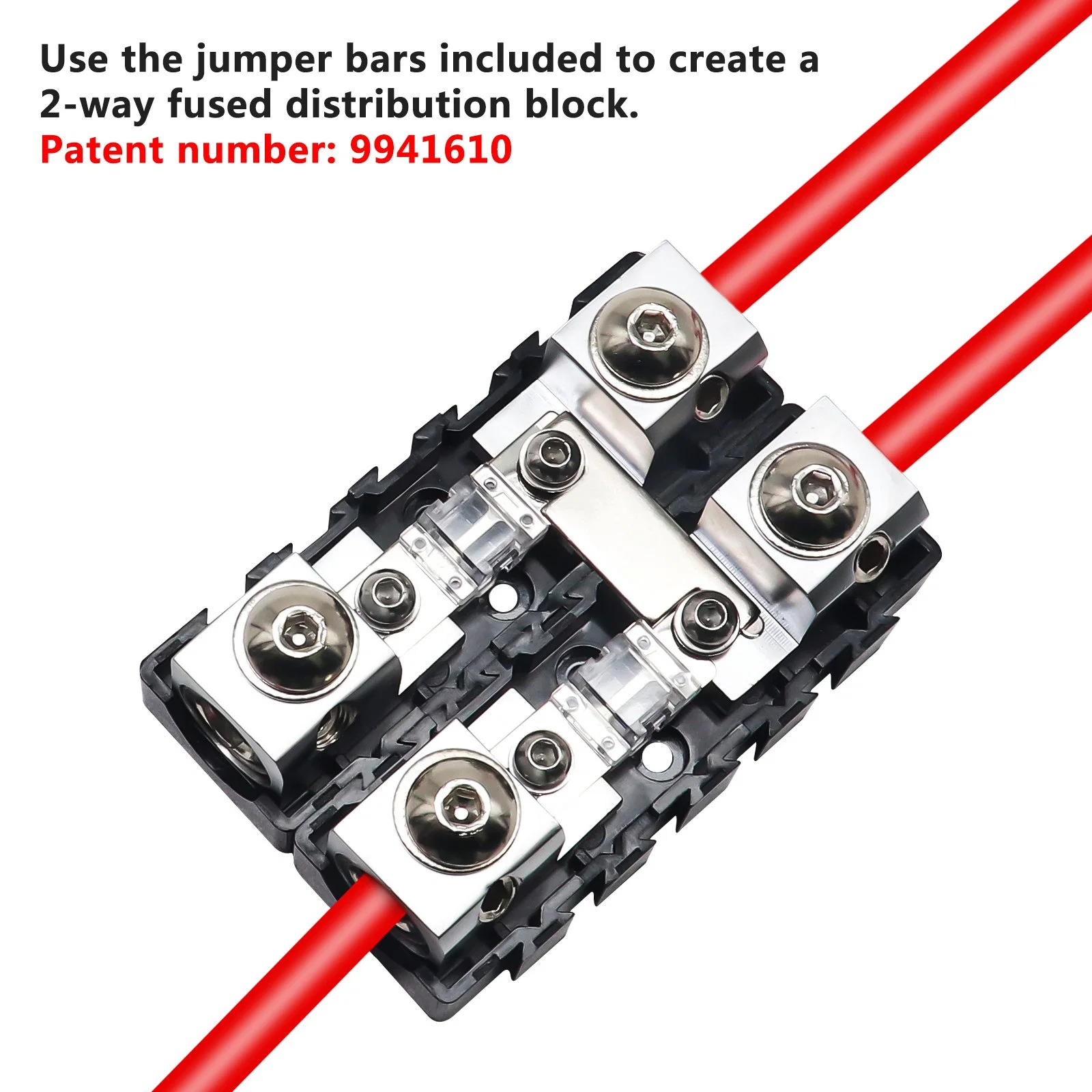 Edge Mfha-2 2 Packs 0/2/4 Indicadores Inline Modular Anl &amp; Mini-Anl bloques de fusibles con barras puente para crear el bloque de distribución, el fusible y negativo de los bloques combinado