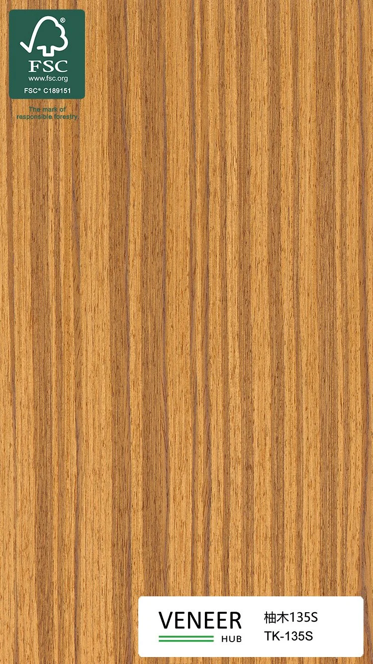 Teak Recon Wood Veneer For Wood Based Board Surface Decoration