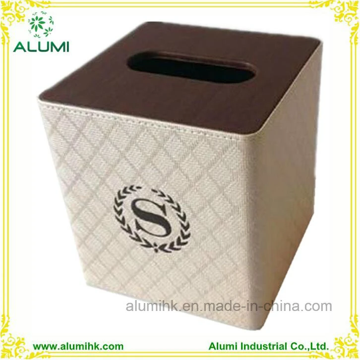 5 Star Hotel Luxury PU Leather Square Tissue Box