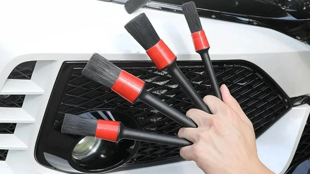 Multi-Functional PP Nylon Boar Hair Car Detailing Brush Cleaning Brush