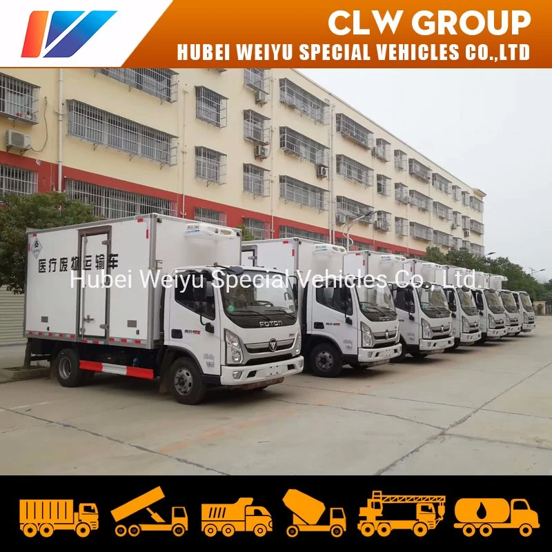 5tons China 4X2 Foton Medical Refuse Van Truck