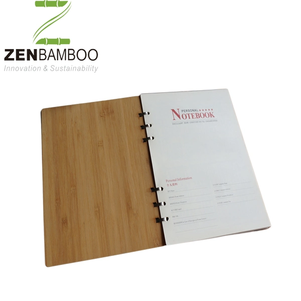 Wholesale/Supplier Wire-O Bamboo Cover Notebook for Office Stationery