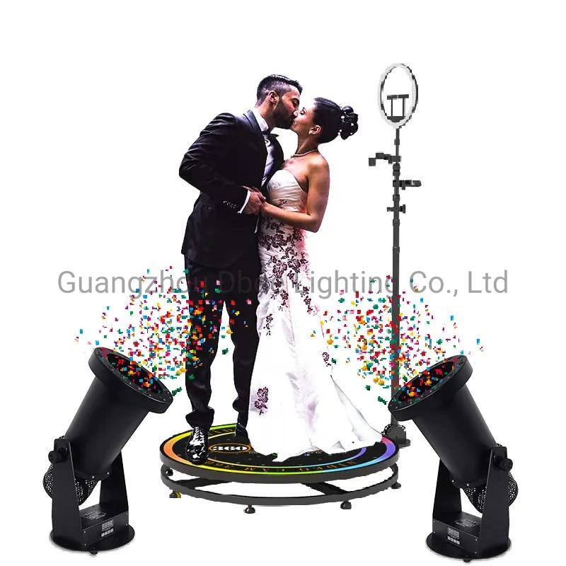 LED Confetti Machine, DMX Control LED Blower Confetti Machine 360 Photo Booth Wedding Equipment Party Equipment DMX Remote Control 1200W LED 12X3w RGB 3in1