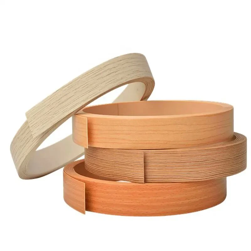 0.8*22mm 1*22 mm Cabinet Decorative Extrusion Wood Grain PVC Edge Banding Tape