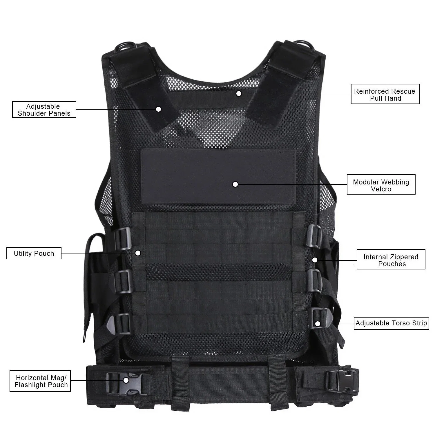 Hunting Multiple Pouches Military Molle Holster Police Assault Combat Gear Tactical Vest