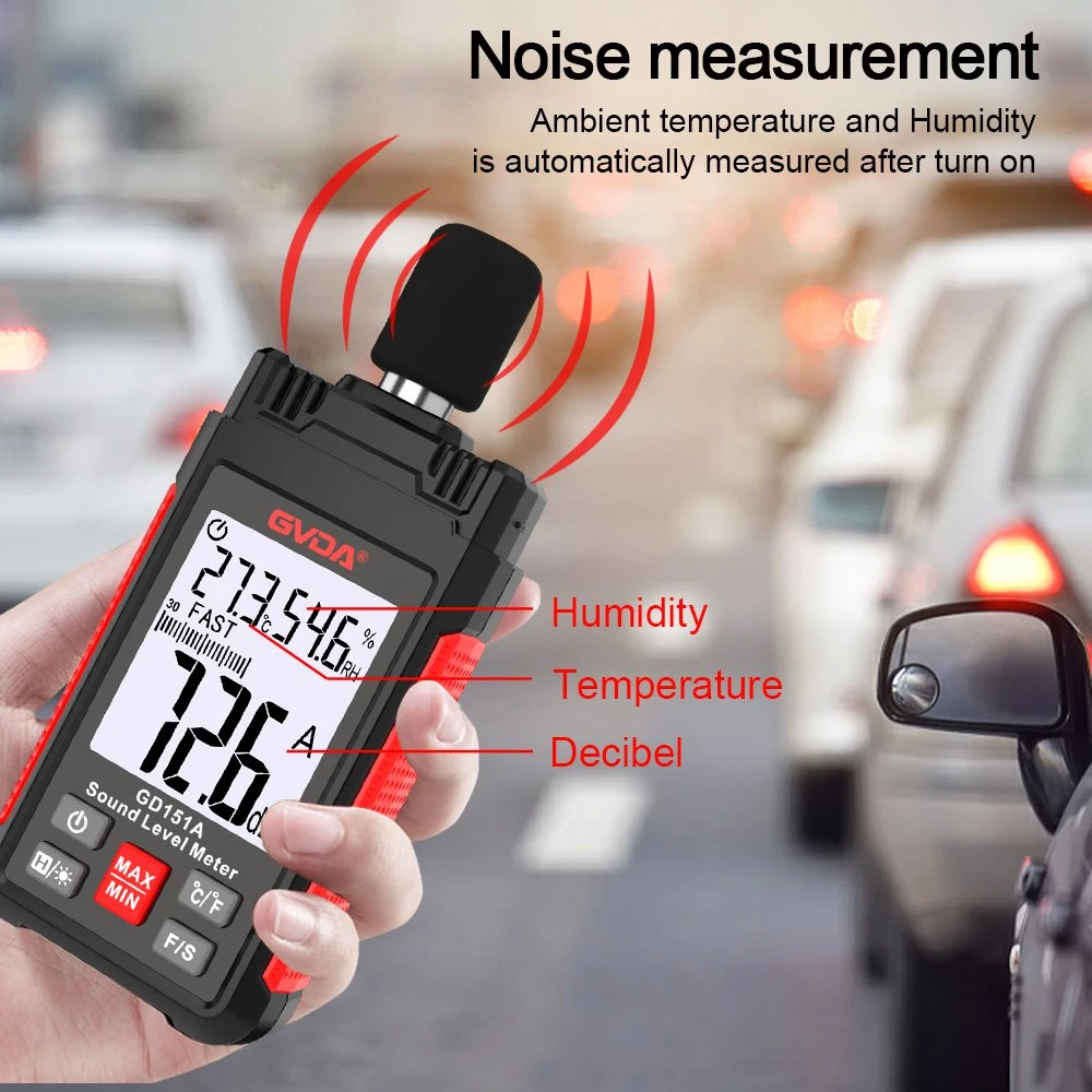 Gvda Digital Sound Level Meter Audio Level Meter Sonometro Sound Meter Decibelimetro 30-130dB Decibel Meter Portable Noise Meter