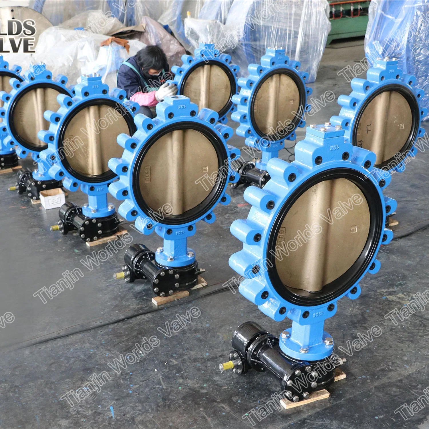 Hand Lever Lug Screw Thread End Type Butterfly Valves Carbon Steel Body