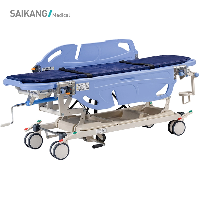 Skb041-6 Saikang Wholesale/Supplier Multifunction Foldable Operation Connecting Medical Patient Stretcher Trolley