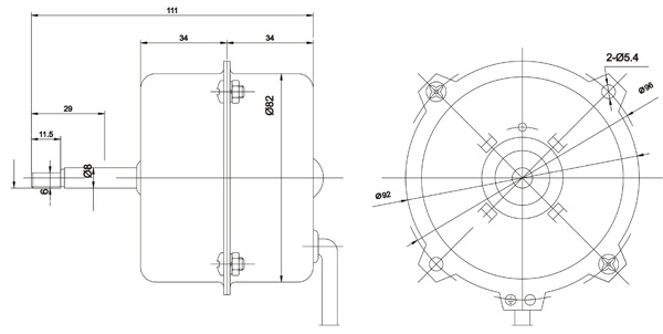 Venta de fábrica para interior/exterior del ventilador de aire acondicionado Motor AC/desinfección baño armario/Motor de los ventiladores