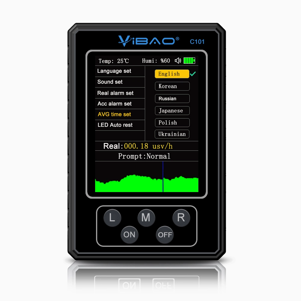 Pantalla LCD y-Ray X-Ray Beta nuclear Radiation Detector Geiger Contador Comprobador de radiación ionizante